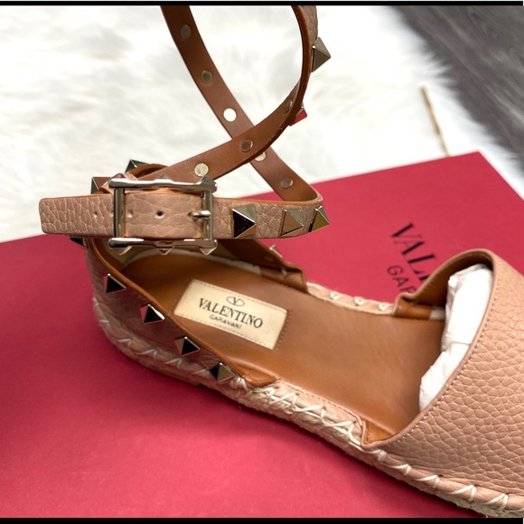 🩰🍭 VALENTINO Rockstud Ankle Straps Espadrille 🩰 - Picture 9 of 12
